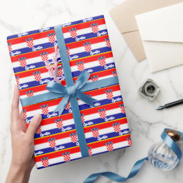 Kroatien Pappra, kroatisk Flagga patriotisk Presentpapper