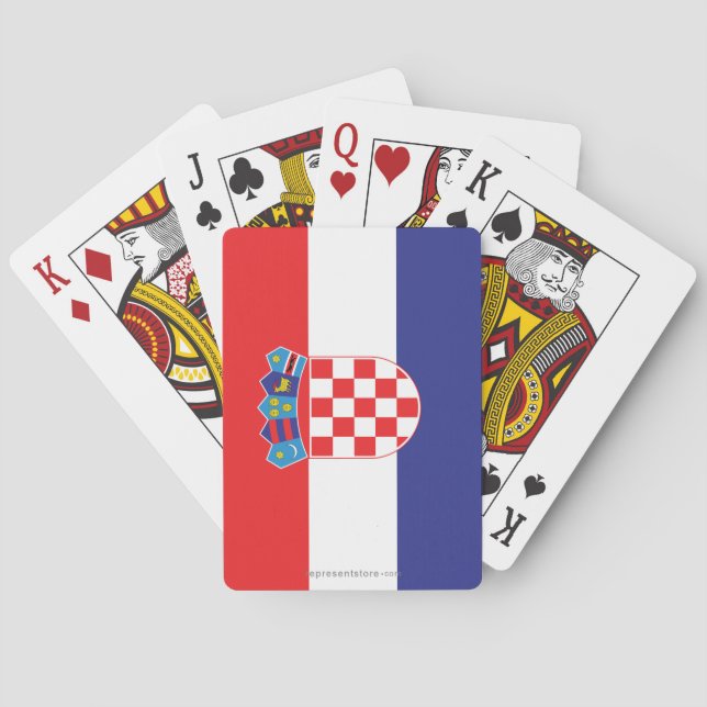 Kroatien plattar till flagga casinokort (Baksidan)