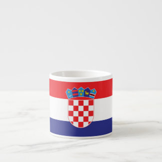 Kroatien plattar till flagga espressomugg