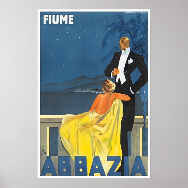 Kroatien Resa Poster Opatija Konsttryck Rijeka (Framsidan)