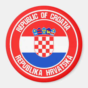Kroatien Round Emblem Magnet