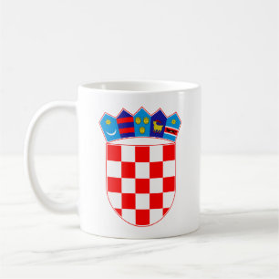 Kroatien statsvapen Patriotisk Kroatisk Stolthet M Kaffemugg