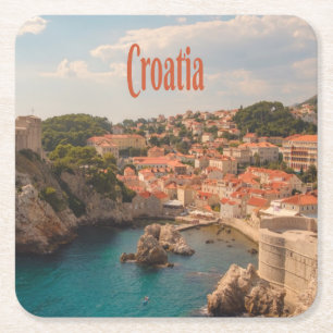 Kroatien, sydöstra Europa Zagreb Underlägg Papper Kvadrat