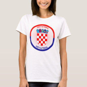 Kroatien vapen cirkelformad t shirt