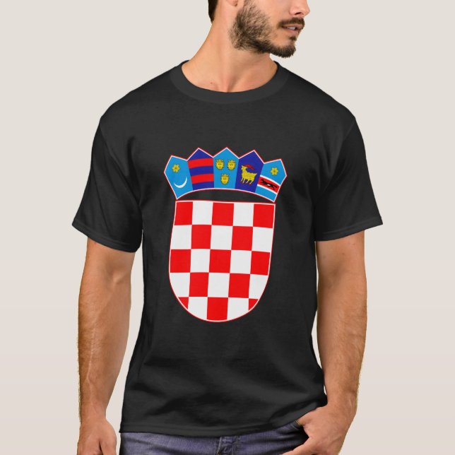 Kroatien Vapen T-Shirt | Kroatisk arv  (Framsida)