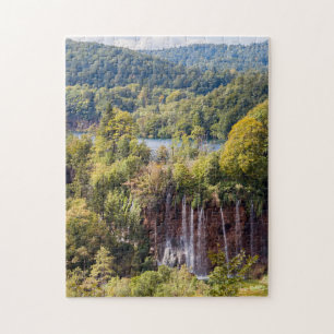 Kroatien - vattenfall i Plitvice nationalpark Pussel