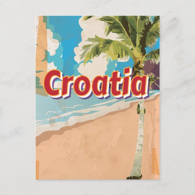 Kroatien Vintage-resemotiv Vykort (Framsida)