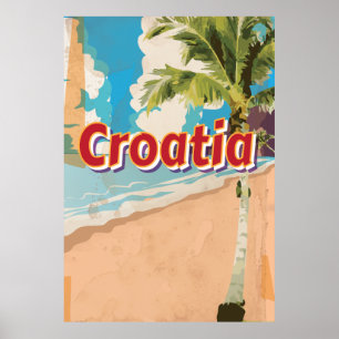 Kroatien Vintage resor poster