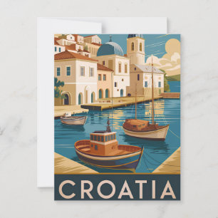 Kroatien vintage vykort