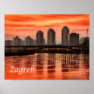Kroatien - Zagreb - Poster