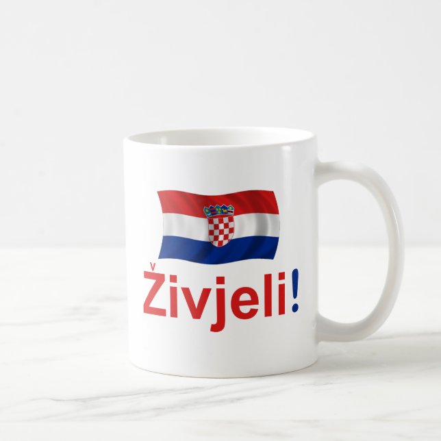 Kroatien Zivjeli! (Jubel) Kaffemugg (Höger)