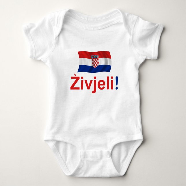 Kroatien Zivjeli! (Jubel) T-shirt (Framsida)