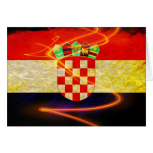 Kroatienflagga Hälsningskort