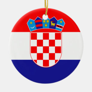 Kroatienflagga Julgransprydnad Keramik