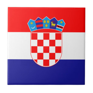 Kroatienflagga Kakelplatta