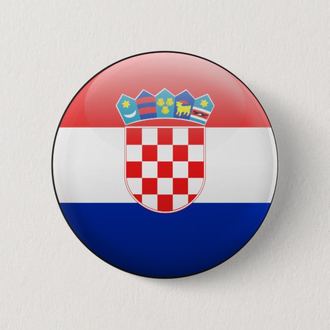 Kroatienflagga Knapp (Framsida)