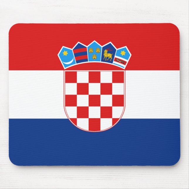 Kroatienflagga Mousepad Musmatta (Framsidan)