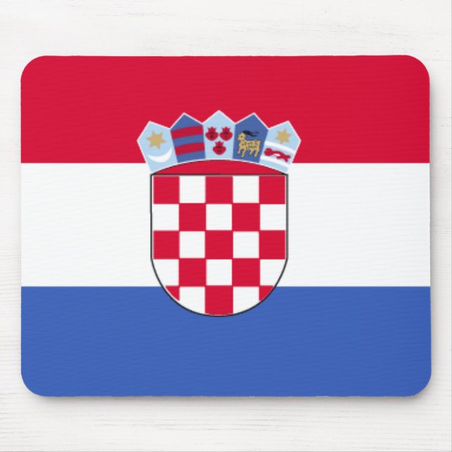 Kroatienflagga Mousepad Musmatta (Framsidan)