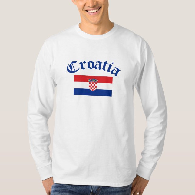 Kroatienflagga T Shirt (Framsida)