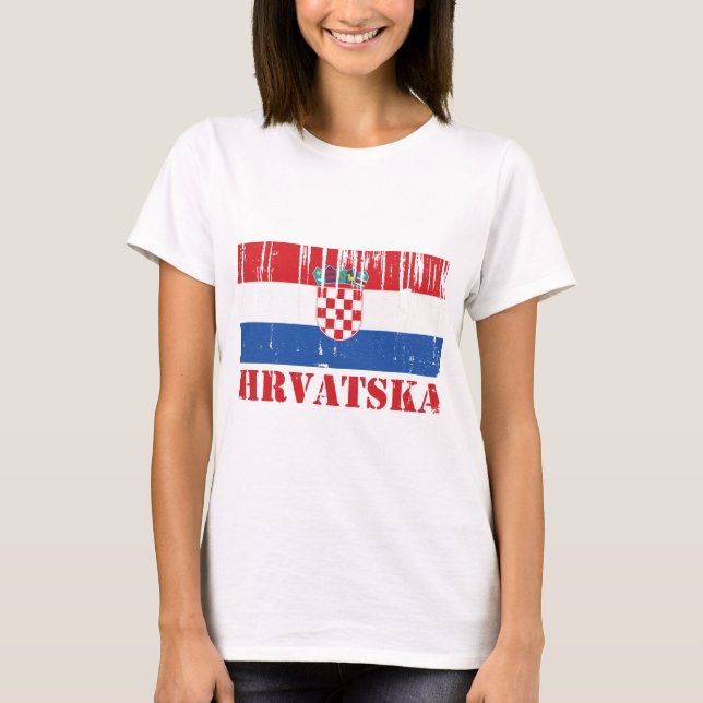 Kroatienflagga Tee (Framsida)
