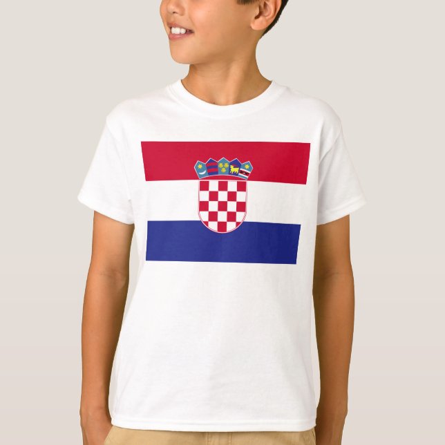 Kroatienflagga Tee Shirt (Framsida)
