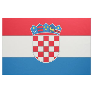 Kroatienflagga Tyg