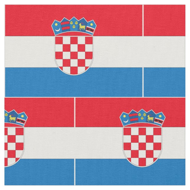 Kroatienflagga Tyg (Närbild)