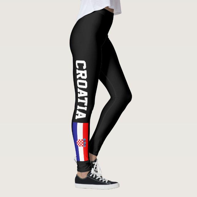 Kroatienflaggadamasker för leggings (Höger)