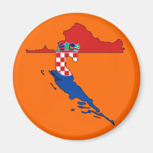 Kroatienflaggakarta Magnet