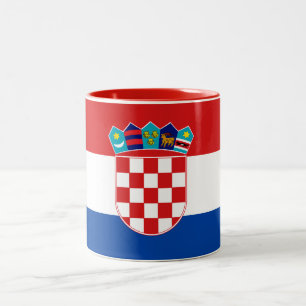 Kroatienflaggamugg Två-Tonad Mugg