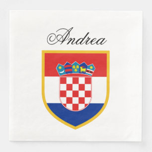 Kroatienflaggapersonlig Pappersservett