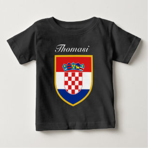 Kroatienflaggapersonlig Tee Shirt
