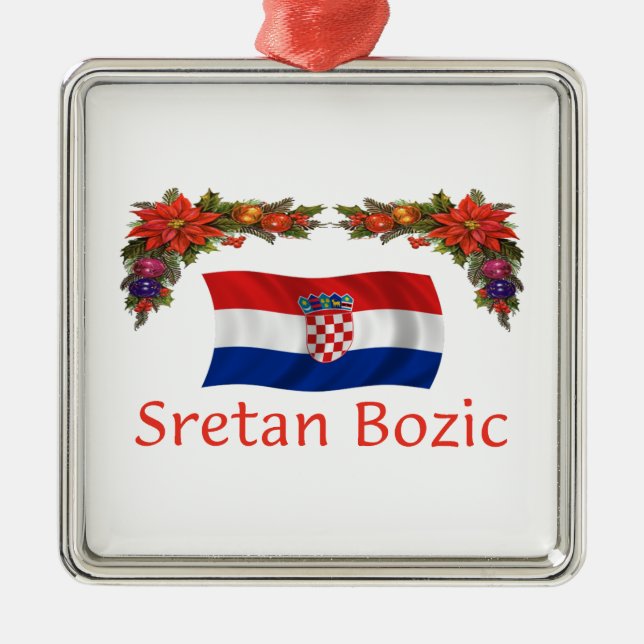 Kroatienjul Julgransprydnad Metall (Framsidan)