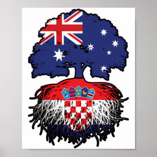 Kroatiens australiska Australiens Träd-rötter Poster