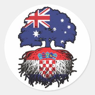 Kroatiens australiska Australiens Träd-rötter Runt Klistermärke