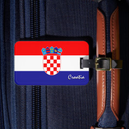 Kroatiens bagagemärken, patriotiska kroatiska Flag Bagagebricka