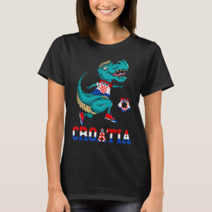 Kroatiens Dino Rex Hrvatska-fotbollslag Kroatiens T Shirt
