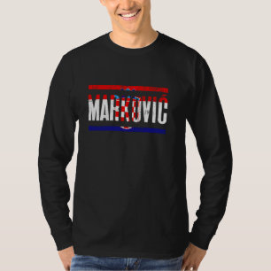 Kroatiens efternamn Markovic med flagga Kroatien T Shirt