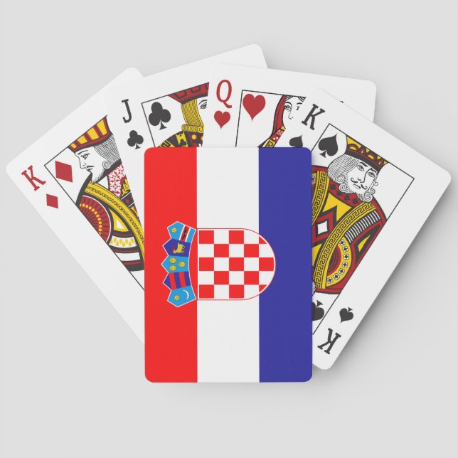 Kroatiens flagga casinokort (Baksidan)