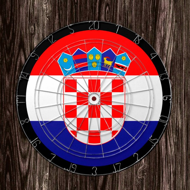 Kroatiens Flagga Dartboard & darts / speltavla Darttavla (Skapare uppladdad)