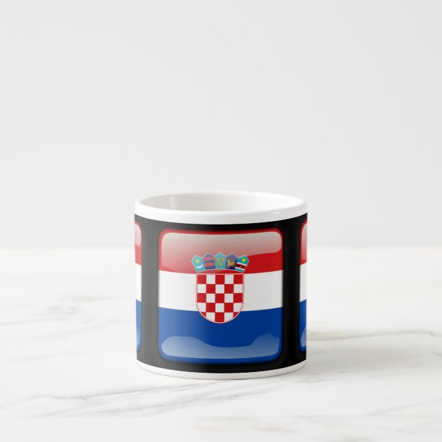 Kroatiens flagga espressomugg (Framsidan)