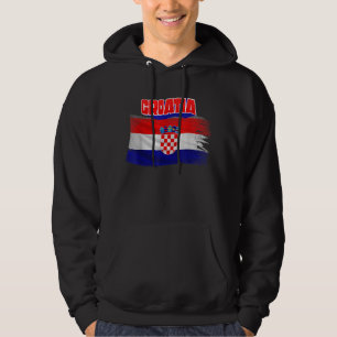 Kroatiens Flagga Football Supporter Visitor Kroati Hoodie