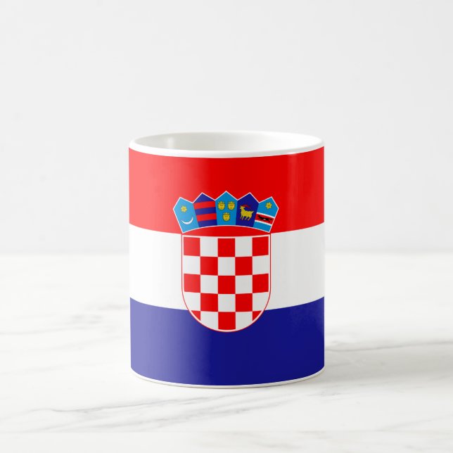 Kroatiens flagga kaffemugg (Center)