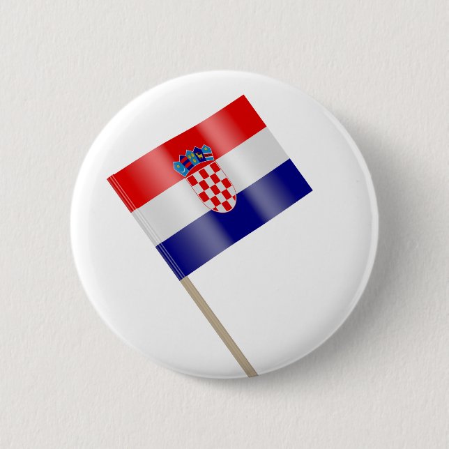 Kroatiens flagga knapp (Framsida)