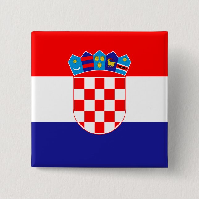 Kroatiens flagga knapp (Framsida)