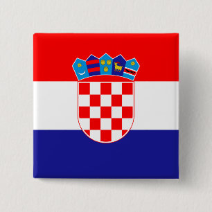 Kroatiens flagga knapp