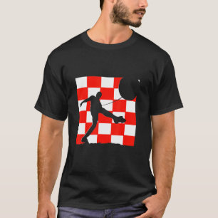 Kroatiens Flagga Kroatiens fotbollsspelare Croati T Shirt