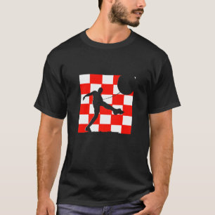 Kroatiens Flagga Kroatiens fotbollsspelare Croati T Shirt