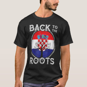 Kroatiens Flagga kroatiska rötter Hrvatske Kroatie T Shirt
