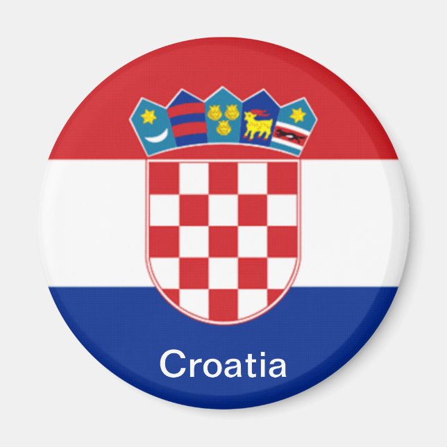 Kroatiens flagga magnet (Framsidan)